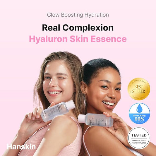 Hanskin Hyaluron Skin Essence Toner – Korean Hydrating Toner | Hyaluronic Acid & Collagen | Lightweight Moisturizing Astringent for Dry, Sensitive & Dull Skin | Daily K-Beauty Skincare (5.07 fl oz)