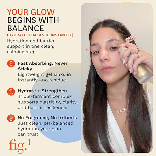 Fig.1 Hydrating & Balancing Toner for Face – Hydrating face Toner for Women, Glowing & Vegan Skincare with Hyaluronic Acid – for Sensitive, Dry, Oily Skin – Refillable & Clinically Proven 30ml