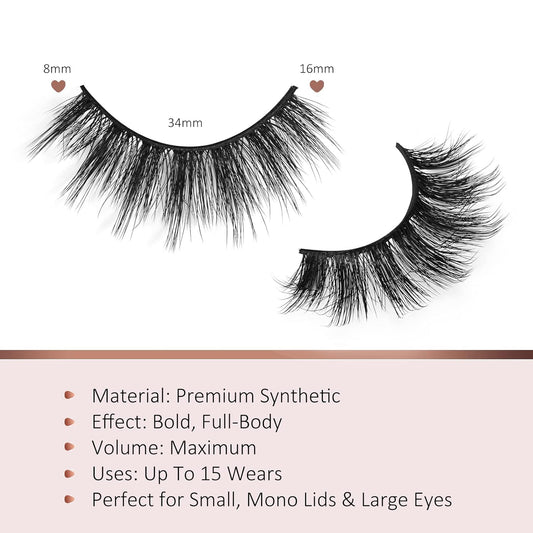 Fake Lashes False Eye Lashes Mink False Eyelashes Natural Cat Eye Lashes Fluffy Fake Eyelashes 16MM Lashes A25