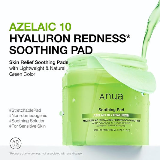 ANUA Azelaic 10 Hyaluron Redness Soothing Pad