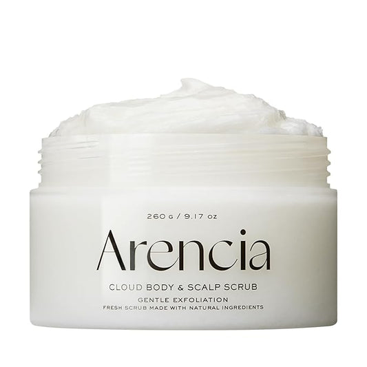 Arencia Fresh Cloud Sea Salt Body & Scalp Scrub (White)