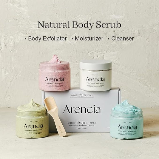 Arencia Fresh Cloud Sea Salt Body & Scalp Scrub (Pink)