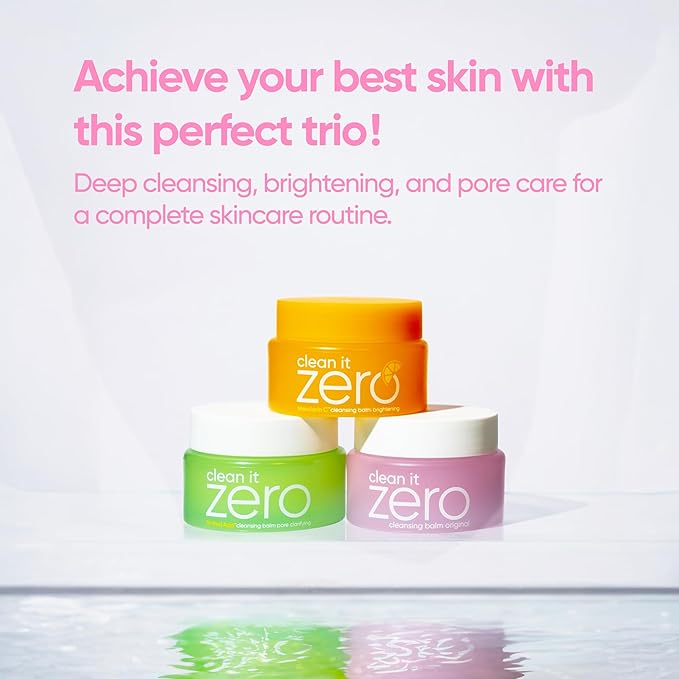 BANILA CO Clean it Zero Best of Balms Trio (Pack of 3 travel sized balms, 25ml each)