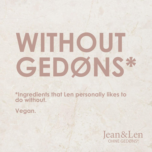 Jean & Len Shower Soufflé Peony & Lychee, with almond, jojoba & babussa oil, for a fragrant cleansing experience, for normal to dry skin, shower foam, without parabens & silicones, vegan, 6.76 Fl. Oz.